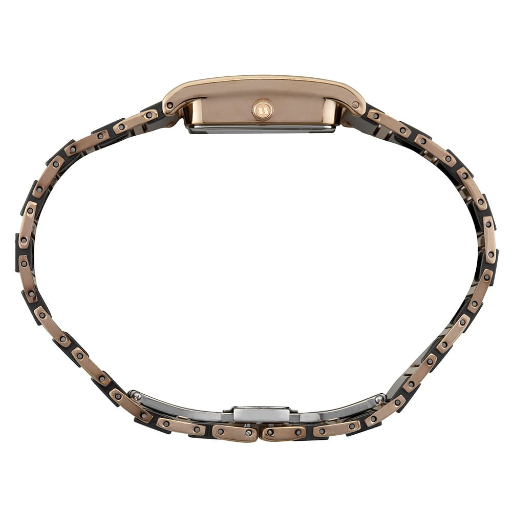Relógio Feminino Quadrado Cerâmica Rosé Rosa 4