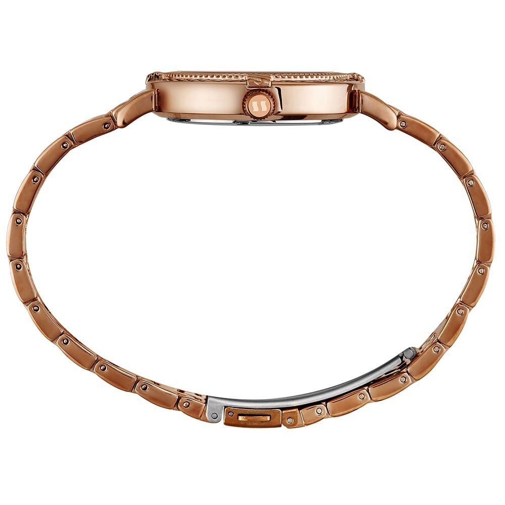 Relógio Feminino Madrepérola Cristais Rosé Dourado 4