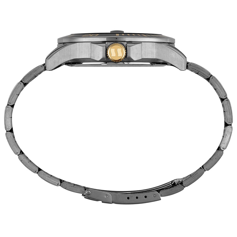 Relógio Masculino Aço Com Lupa Para Calendário Bicolor Multicores 3