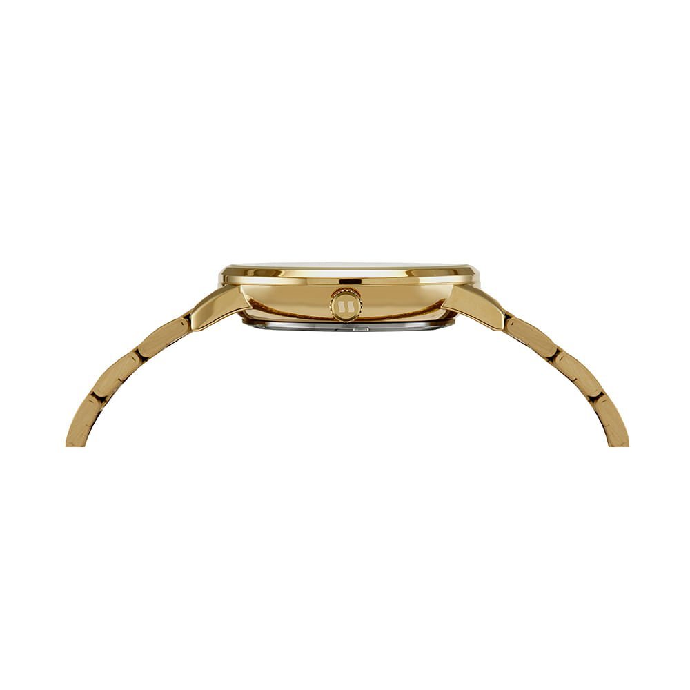 Kit Relógio Feminino Moderno Dourado Com Pulseira Colorida Dourado 3