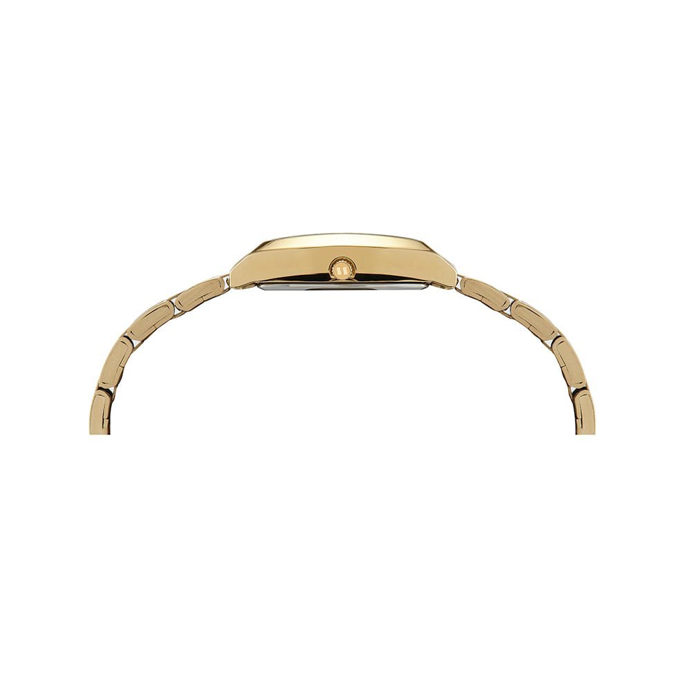 Kit Relógio Feminino Clássico Dourado Com Colar e Brincos Dourado 3