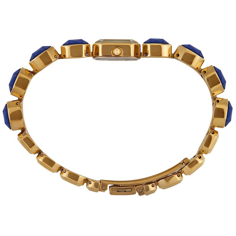 Relógio Feminino Pedras Facetadas Azul Azul 4