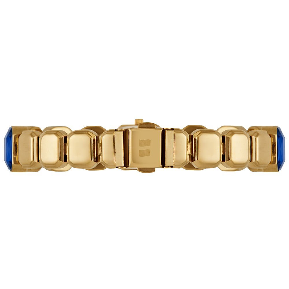 Relógio Feminino Pedras Facetadas Azul Azul 5