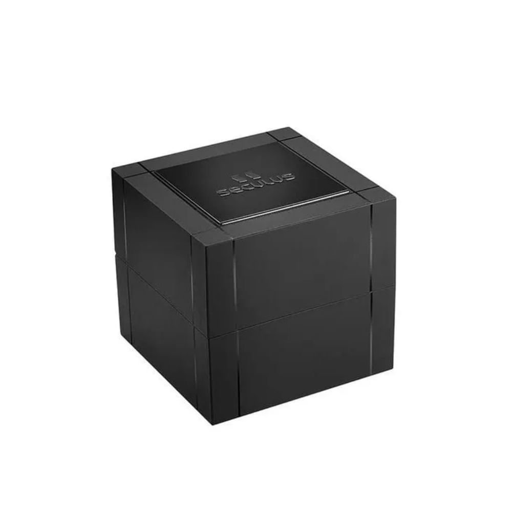 Relógio Feminino Dourado Malha de Aço Mostrador Preto Dourado 5