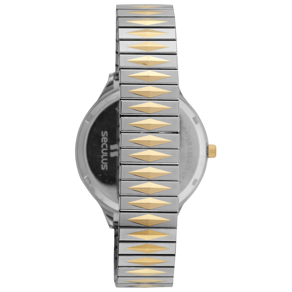 Kit Relógio Feminino Casual Bicolor Com Pulseira Berloques Multicores 4
