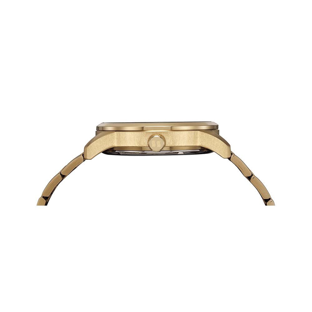 Kit Relógio Masculino Casual Aço Dourado com Carteira Dourado 3