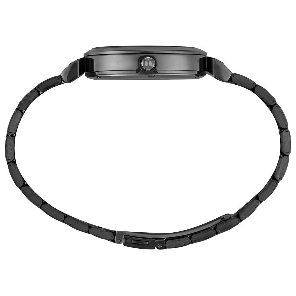 Relógio Feminino Preto com Cristais Madrepérola Preto 3