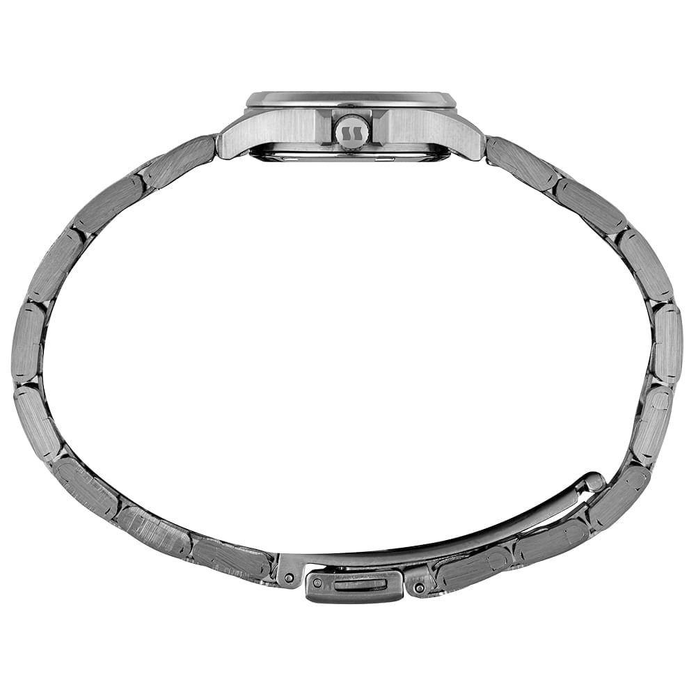 Relógio Feminino Aço Prata com Marcações em Cristais Prata 2