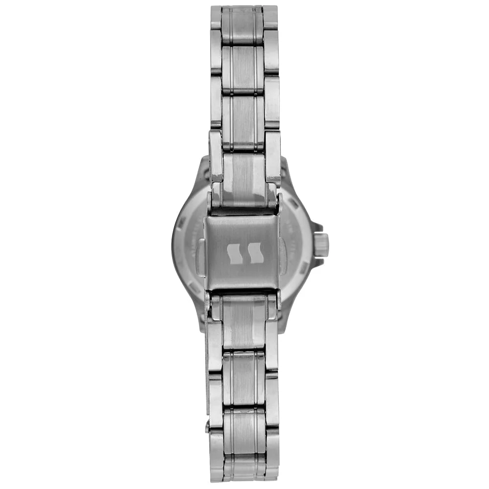 Relógio Feminino Aço Prata com Marcações em Cristais Prata 3