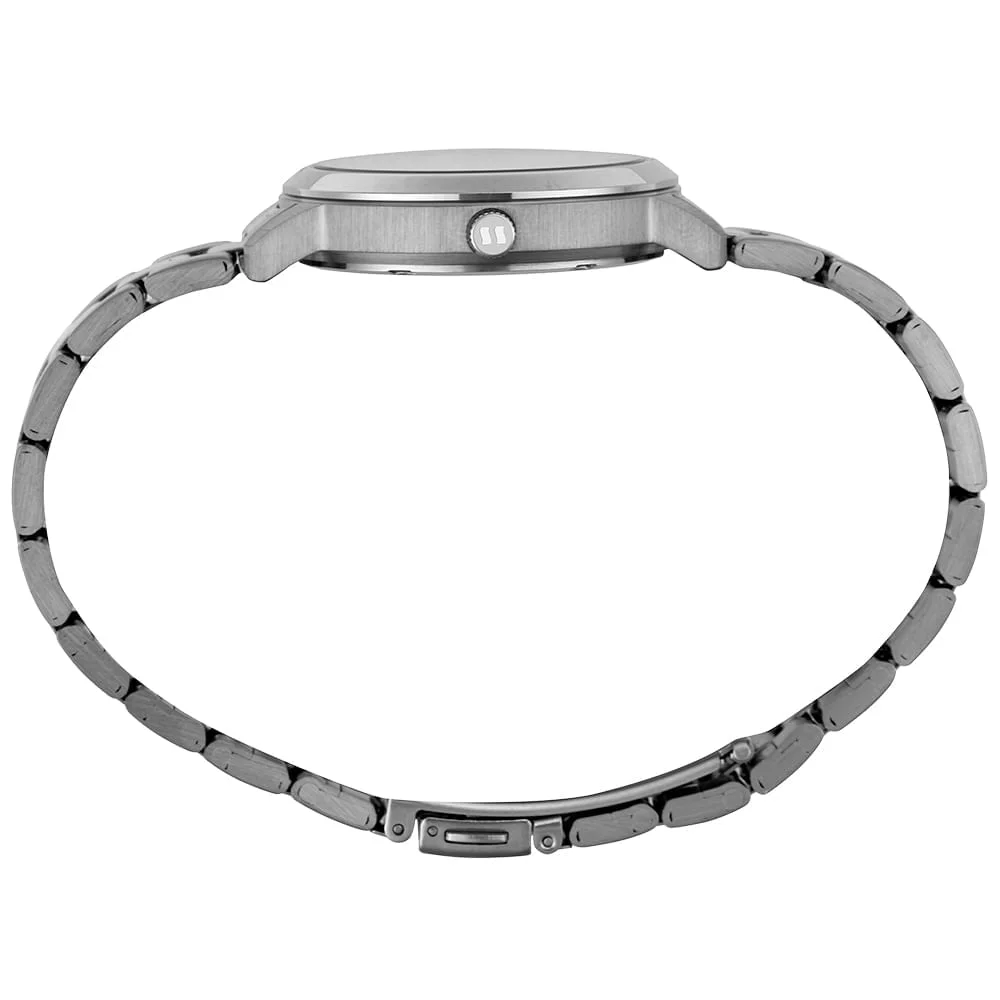 Relógio Feminino Aço Prata MadrePérola com Cristais Prata 2