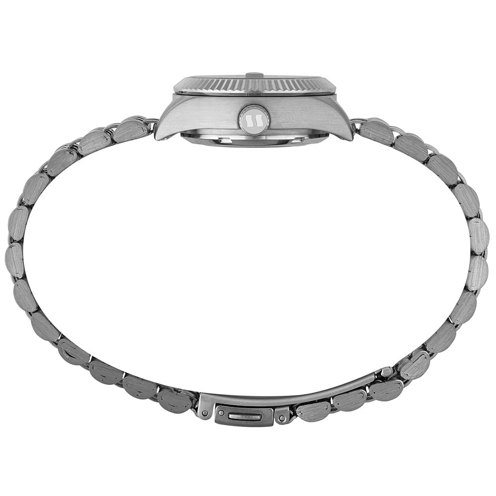 Relógio Feminino Automático Prata Fundo Transparente Prata 4