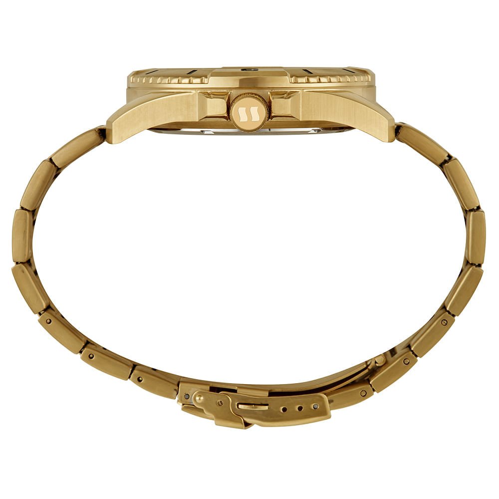 Relógio Masculino Aço Dourado Estilo Country Dourado 3