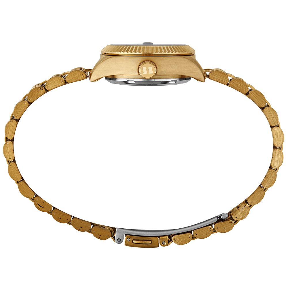 Relógio Feminino Automático Dourado Fundo Transparente Dourado 4