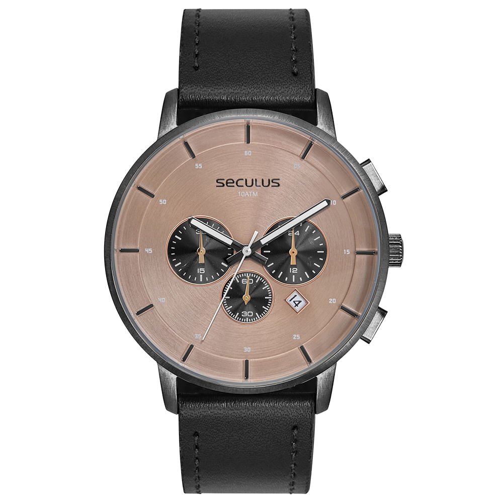 Relógio Masculino Prata em Aço Cronógrafo Minimalista