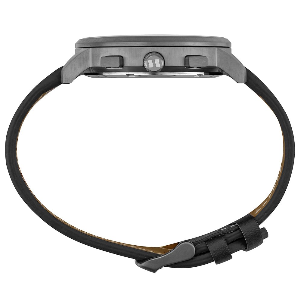 Relógio Masculino Prata em Aço Cronógrafo Minimalista Prata 3