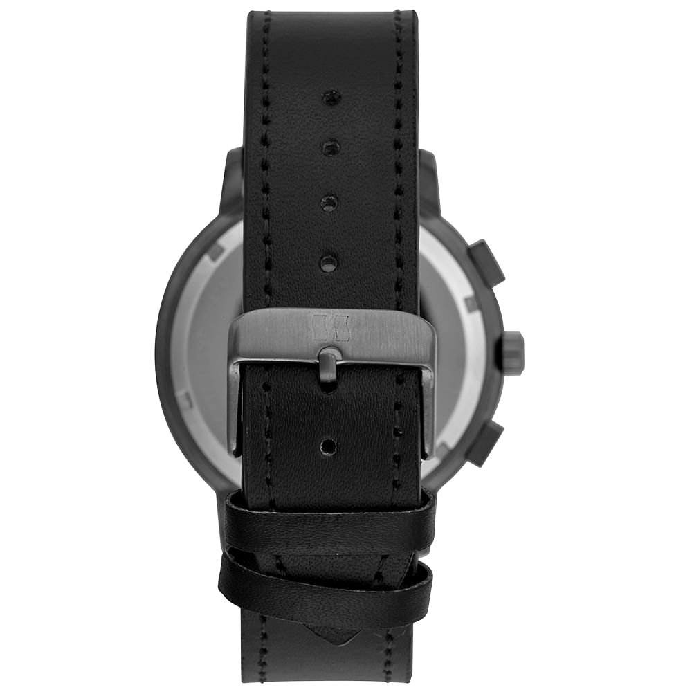 Relógio Masculino Prata em Aço Cronógrafo Minimalista Prata 4