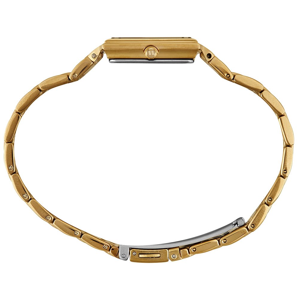 Relógio Feminino Dourado Quadrado em Cristais Dourado 3