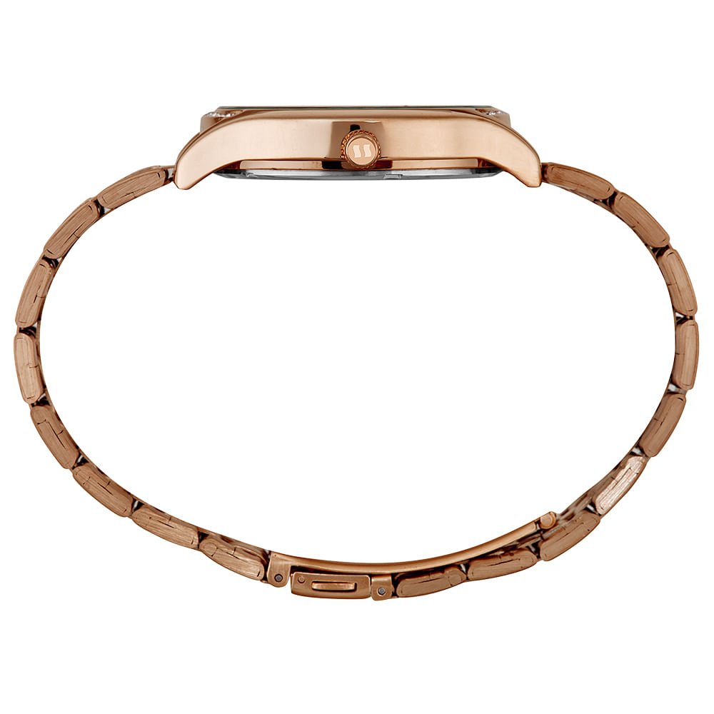 Kit Relógio Feminino Cristais Rosé com Pulseira Berloques Rosa 3