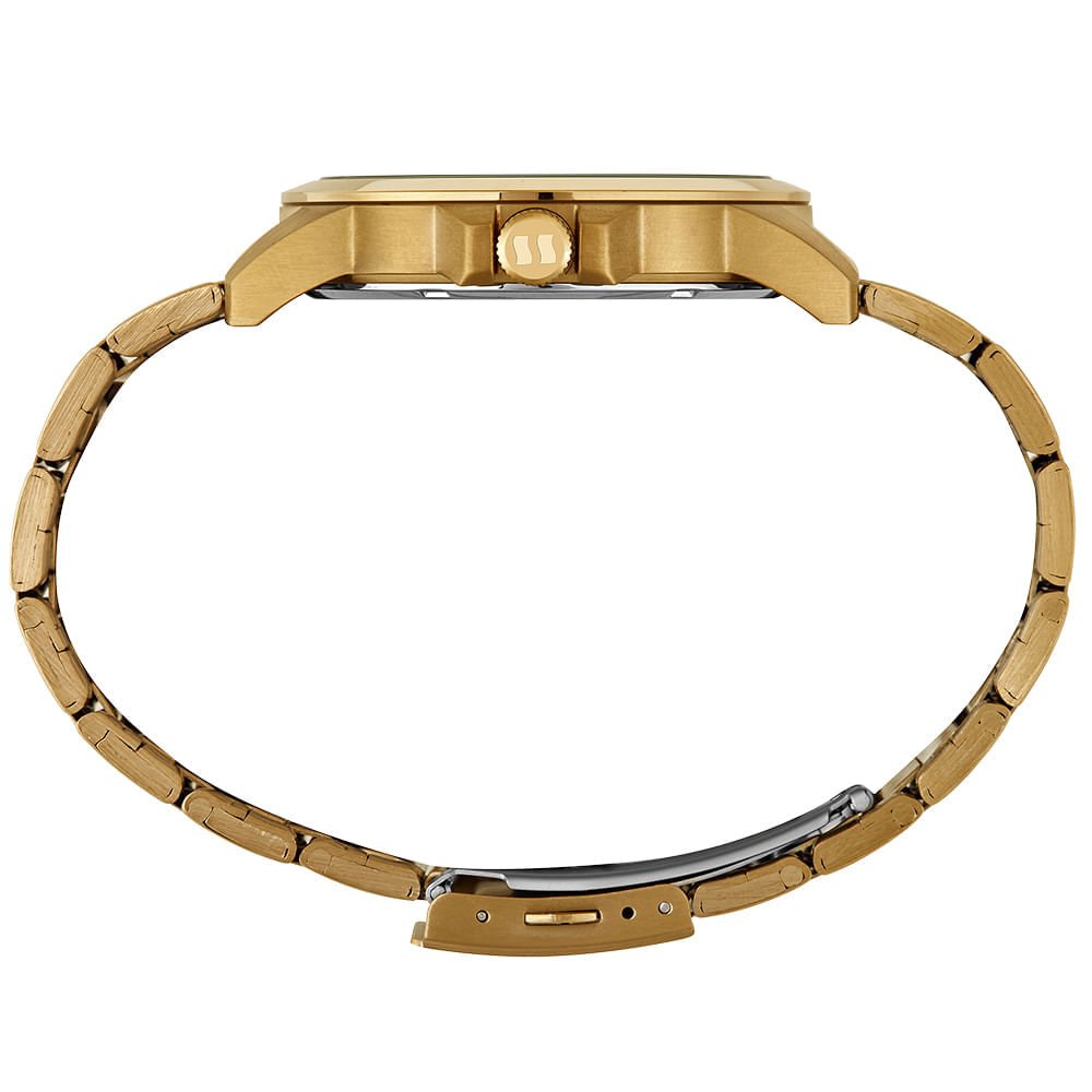 Relógio Masculino Dourado Aço Analógico Dourado 2