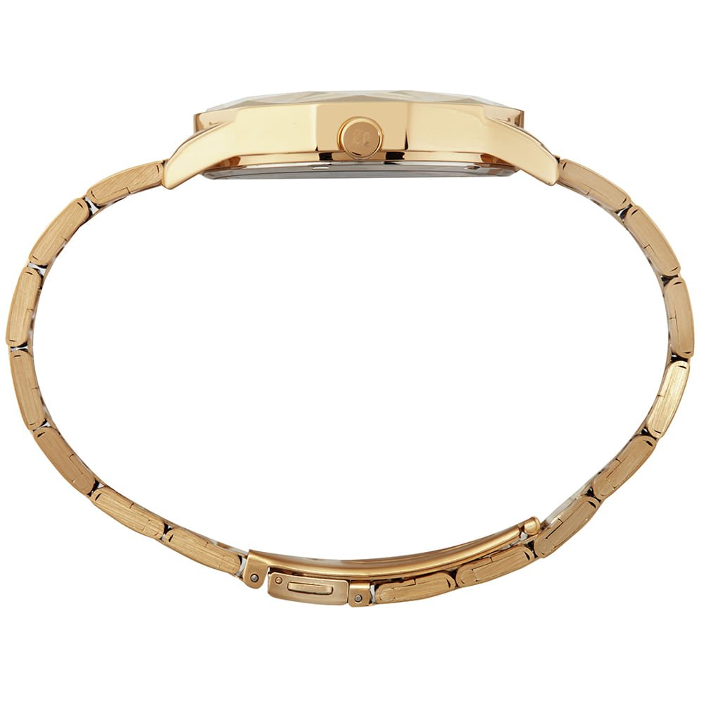 Kit Relógio Feminino Madrepérola Dourado Pulseira Coração Dourado 5