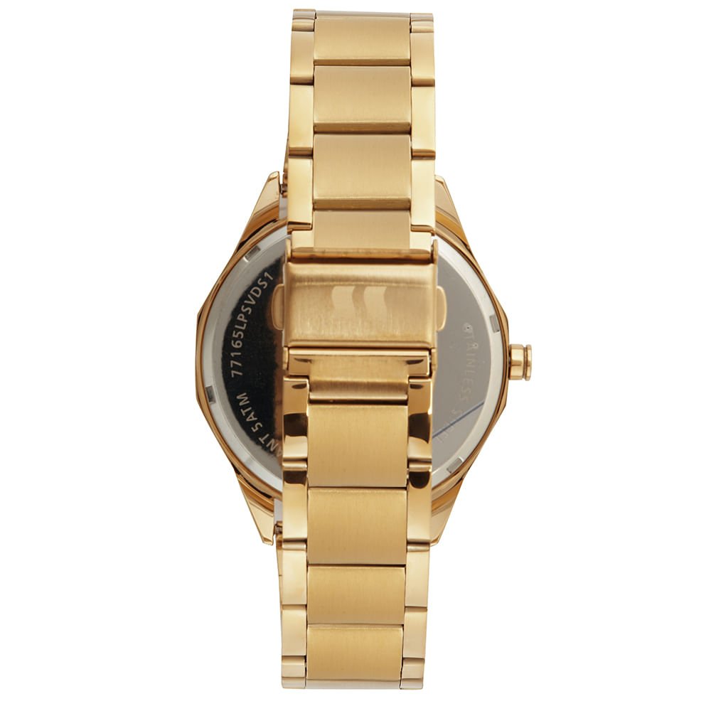 Kit Relógio Feminino Madrepérola Dourado Pulseira Coração Dourado 6