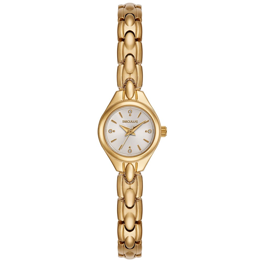 Relógio Feminino Analógico Moderno Dourado