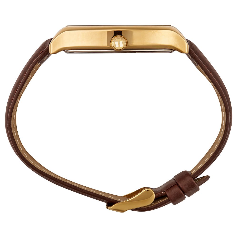 Relógio Masculino Analógico Mostrador Dourado Dourado 3