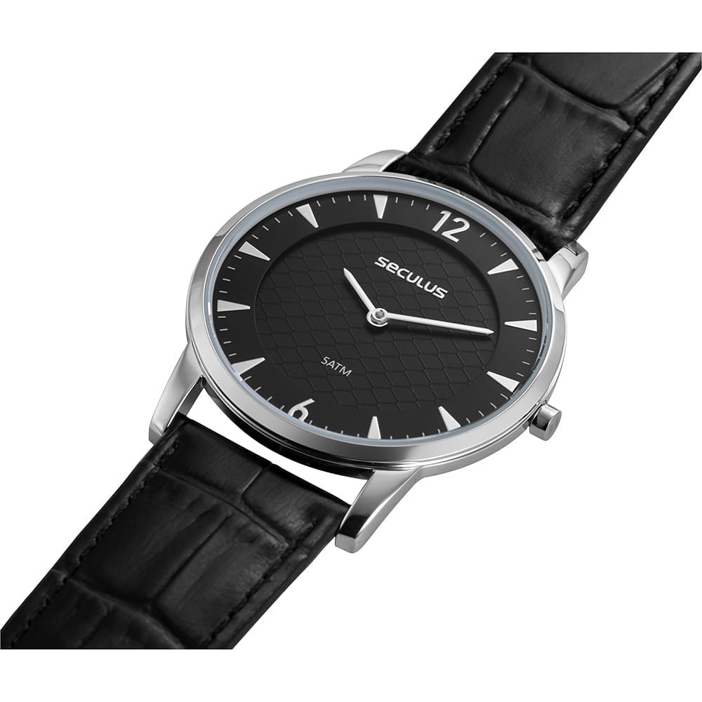 Relógio Masculino Analógico Minimalista Prata Prata 2