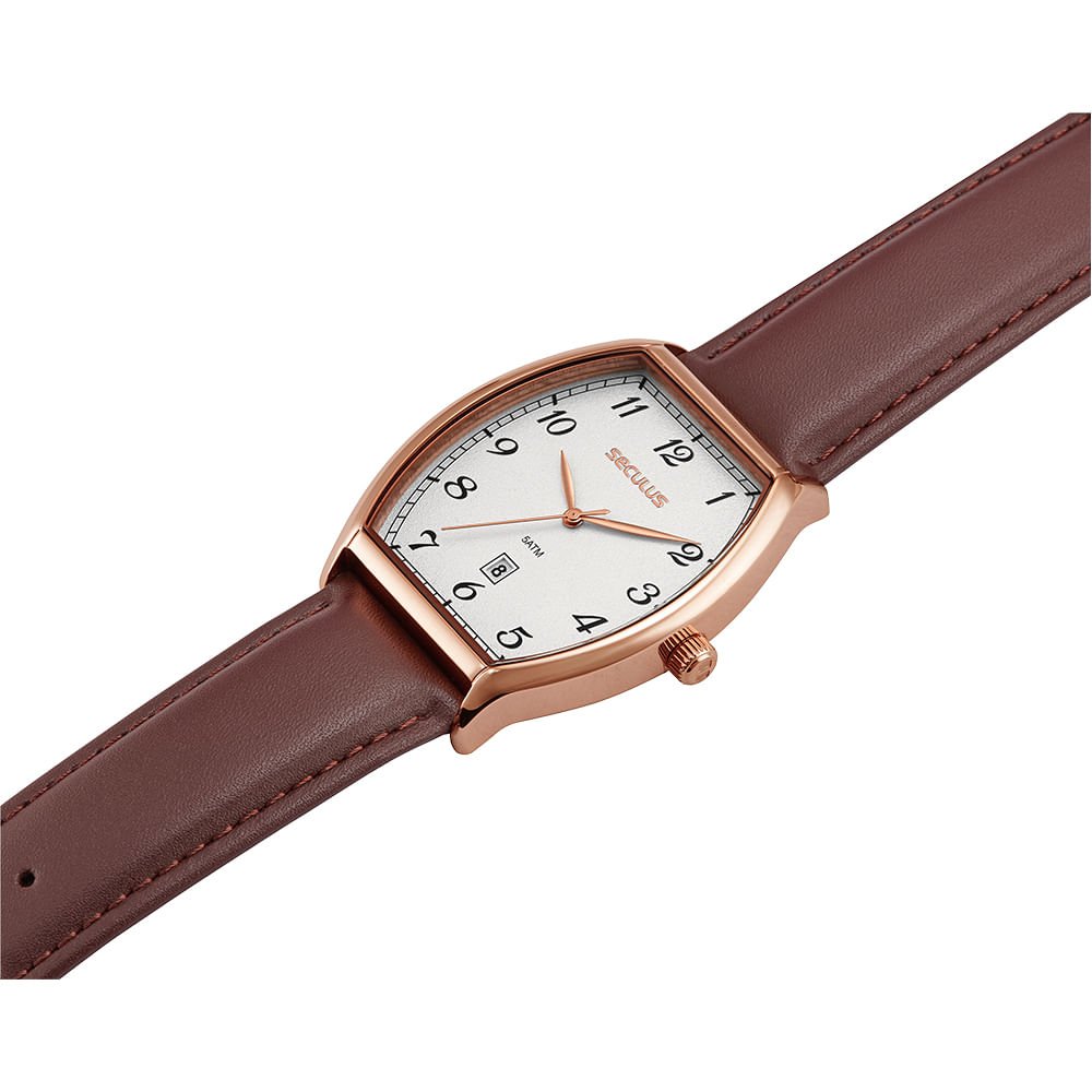 Relógio Masculino Analógico Rose Mostrador Prata Prata 2