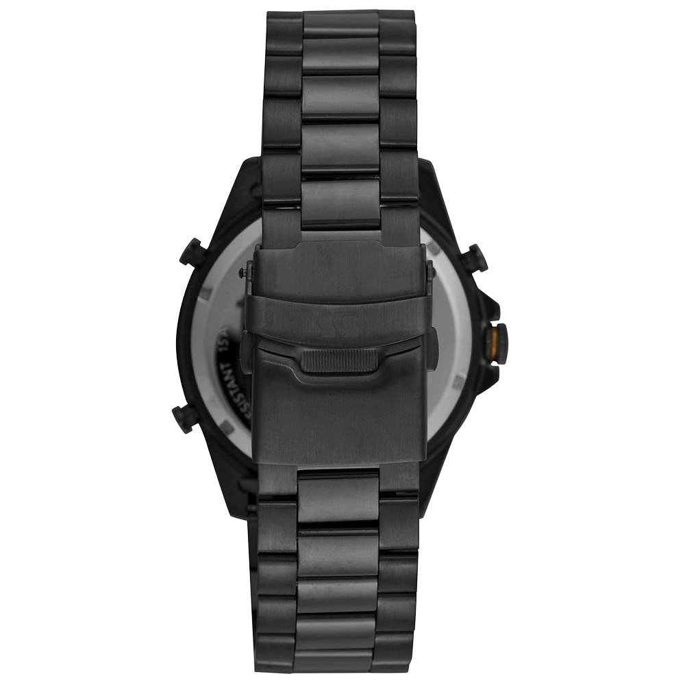 Relógio Masculino Aço Cinza Movimento Sorriso Cinza 4