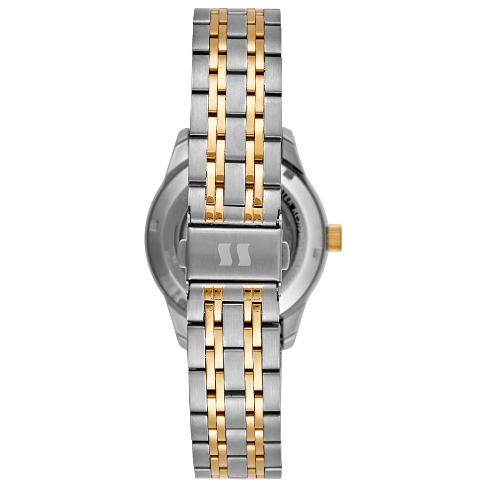 Relógio Masculino Automático Bicolor Mostrador Esqueleto Multicores 3