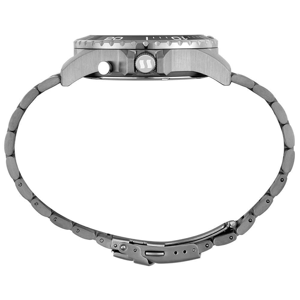 Relógio Masculino Aço Prata Movimento Sorriso Prata 3