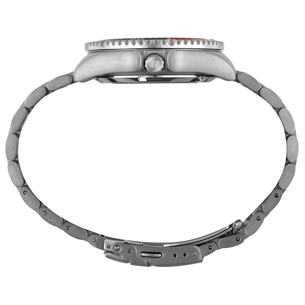 Relógio Masculino Automático Prata Fundo em Vidro Prata 3