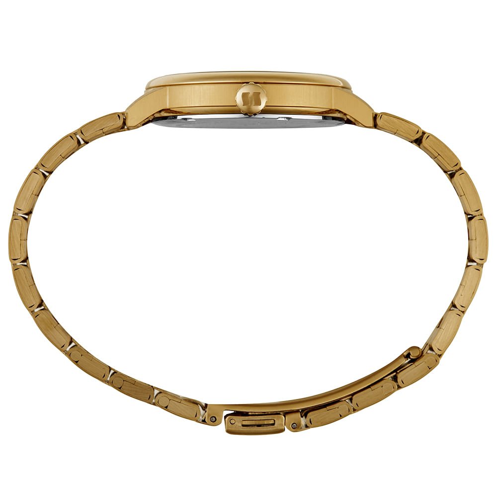 Relógio Feminino Analógico Clássico Sofisticado Dourado Dourado 2