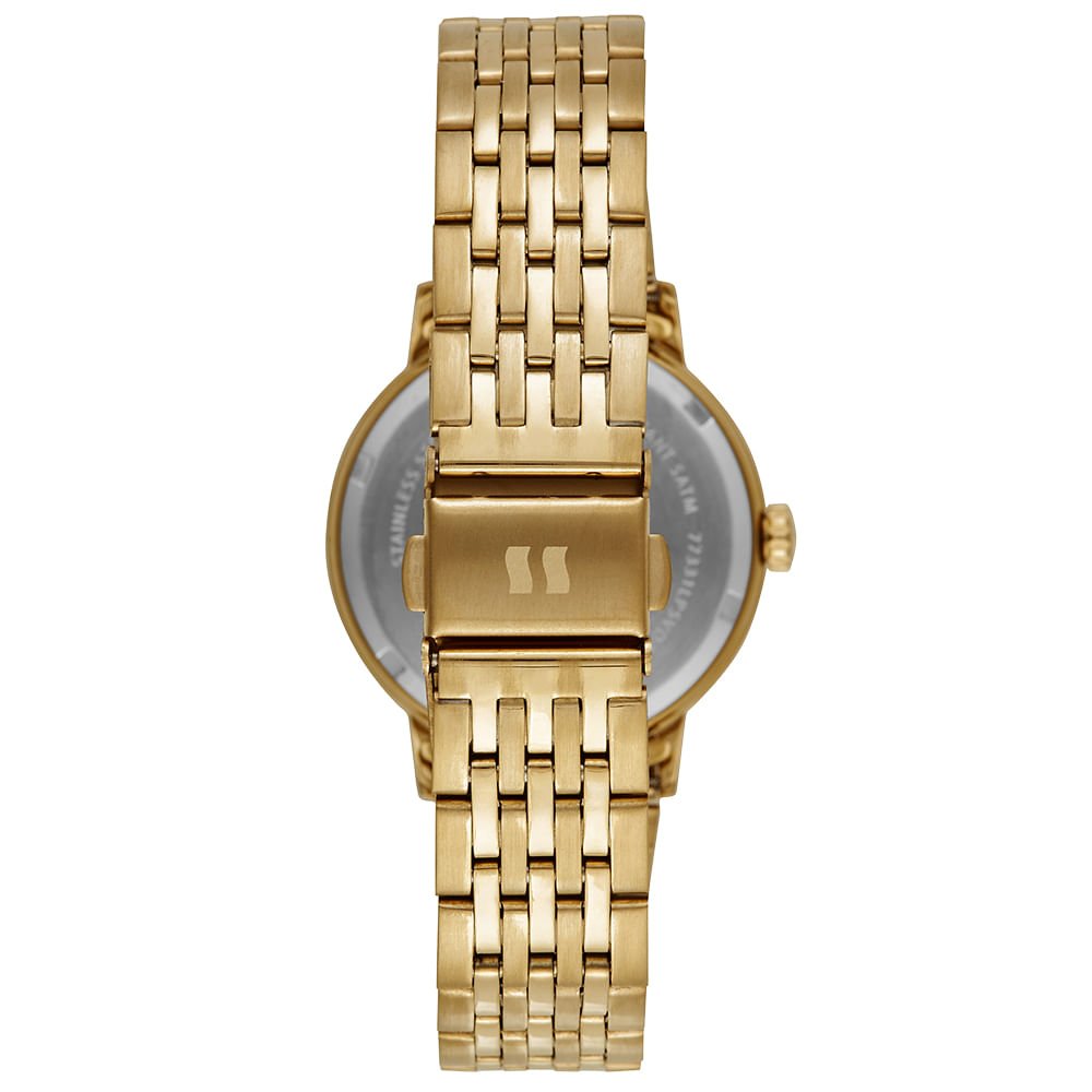 Relógio Feminino Analógico Clássico Sofisticado Dourado Dourado 3