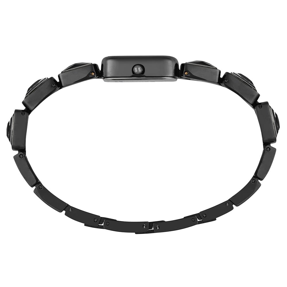 Relógio Feminino Preto com Pedras Cravejadas Preto 3