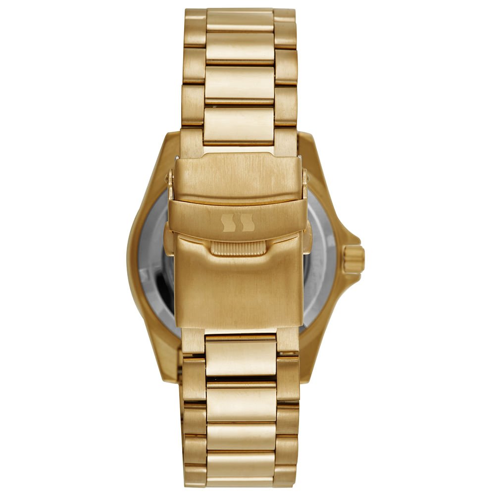 Relógio Masculino Automático Dourado Mostrador Verde Dourado 5