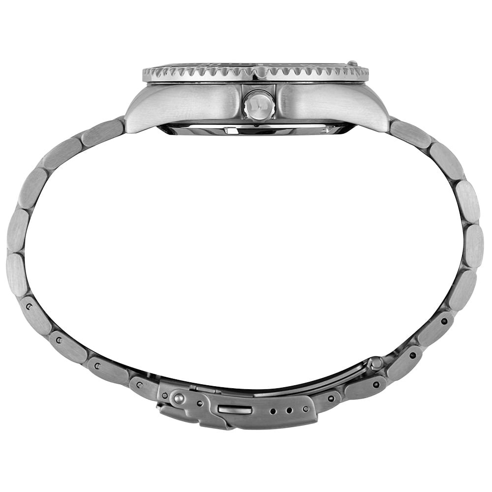Relógio Masculino Automático Prata Mostrador Azul Prata 4