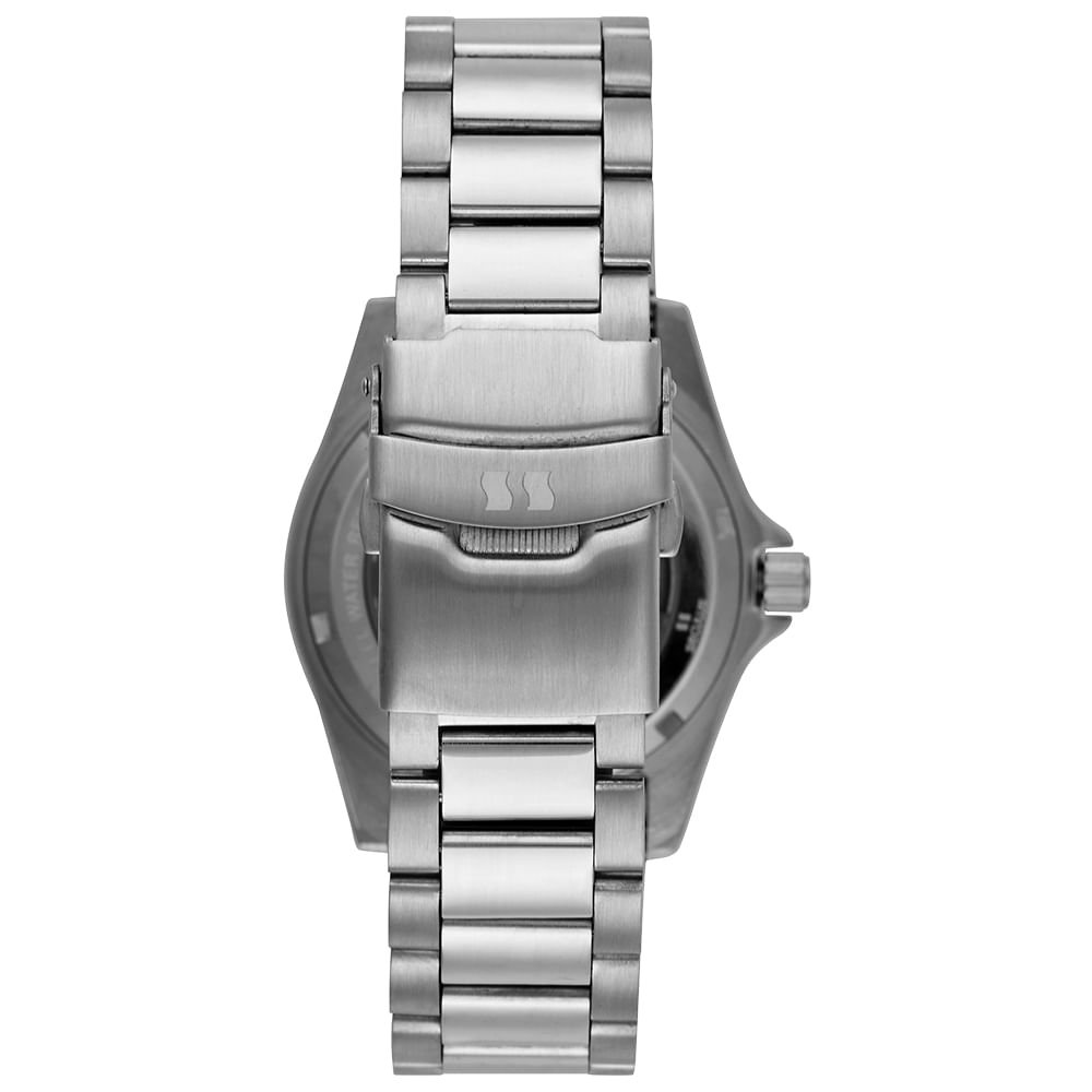 Relógio Masculino Automático Prata Mostrador Azul Prata 5