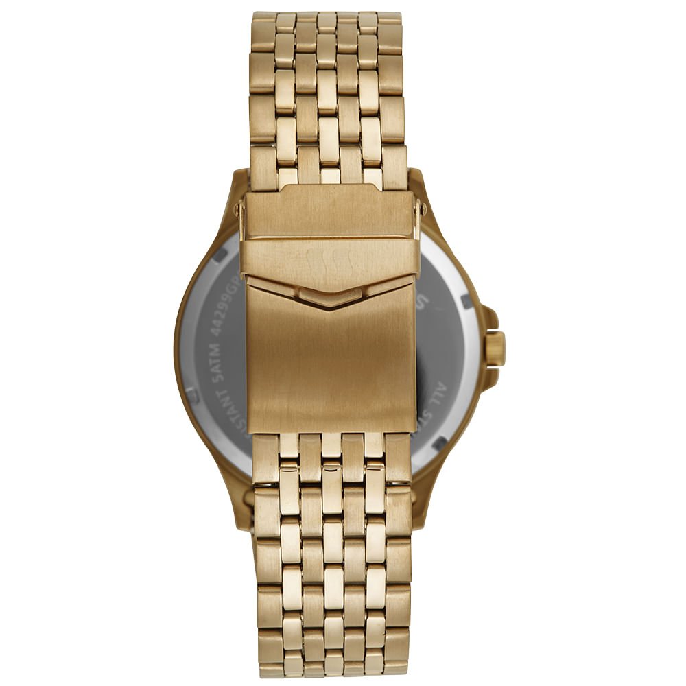 Relógio Masculino Analógico Elegante Dourado Dourado 3