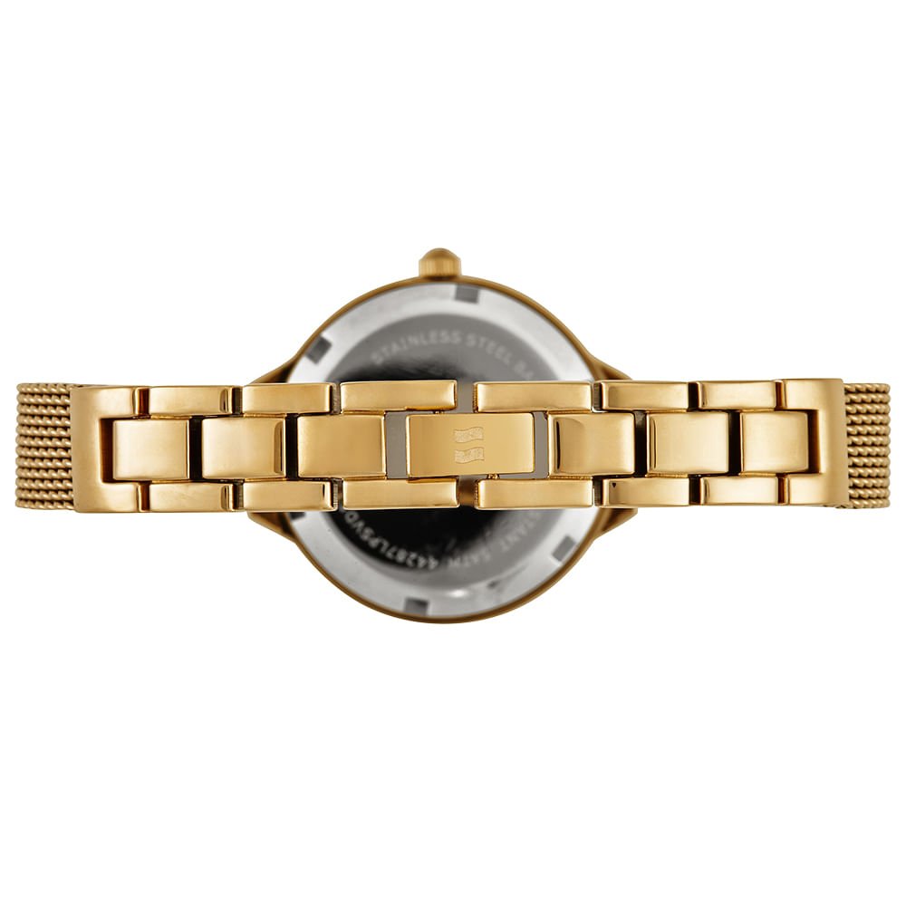 Relógio Feminino Analógico Elegante Dourado Minimalista Dourado 3