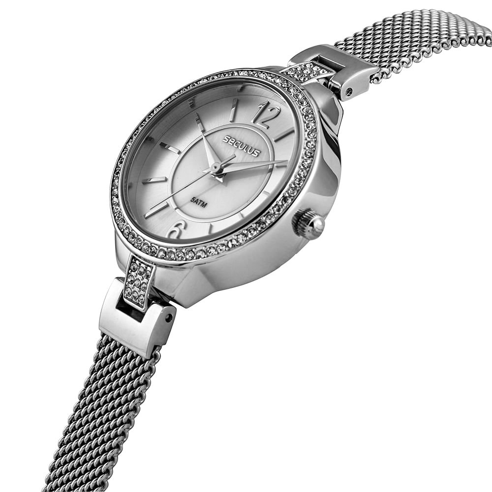 Relógio Feminino Analógico Elegante Prata Minimalista Prata 2