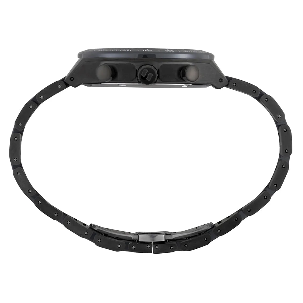 Relógio Masculino Analógico Premium Aço e Cerâmica Preto Preto 3