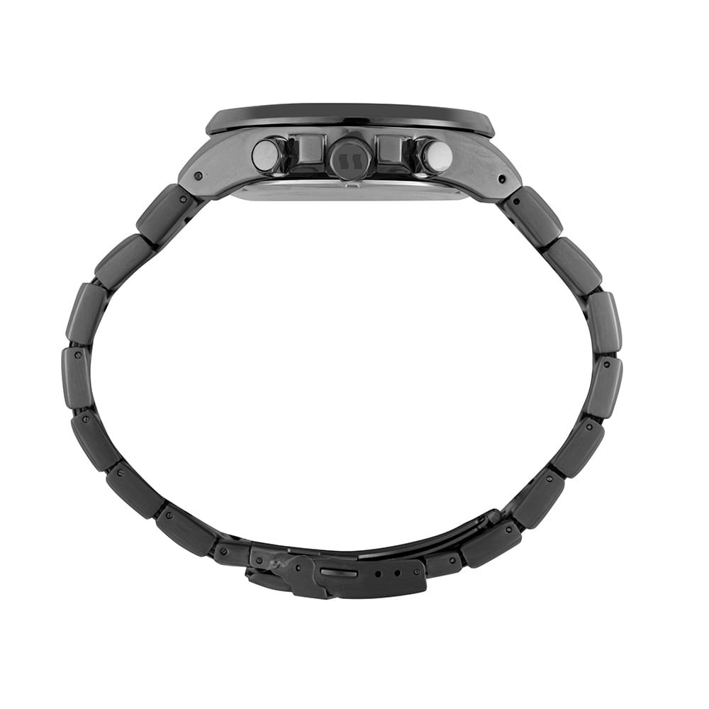 Relógio Masculino Cronógrafo 3D Cinza Cinza 3