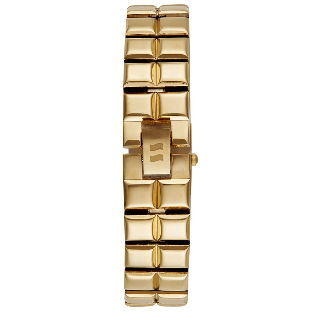 Relógio Feminino Bangle Cristais Swarovski Dourado Prata 4
