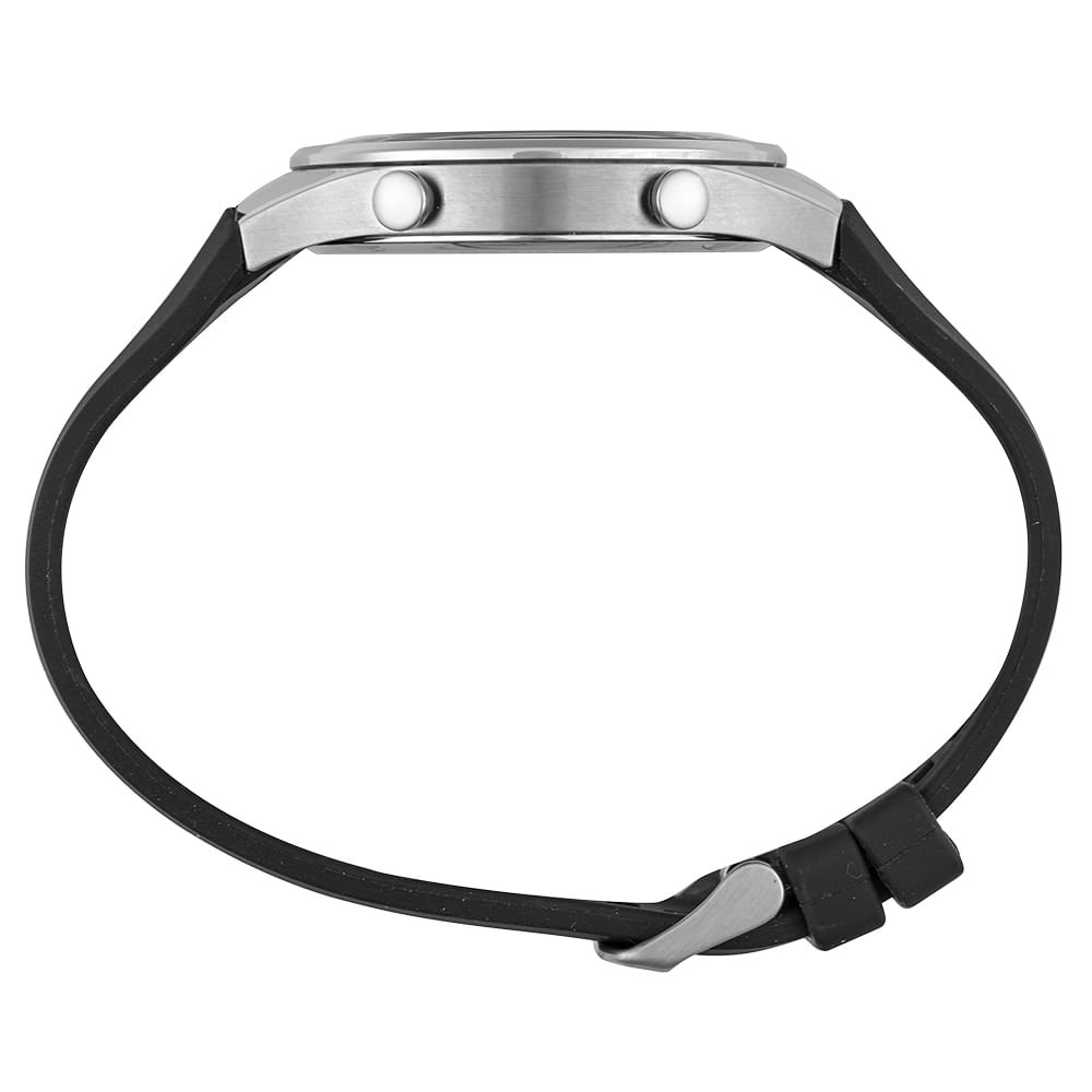 Relógio Masculino Digital Esportivo Silicone Prateado Prata 3