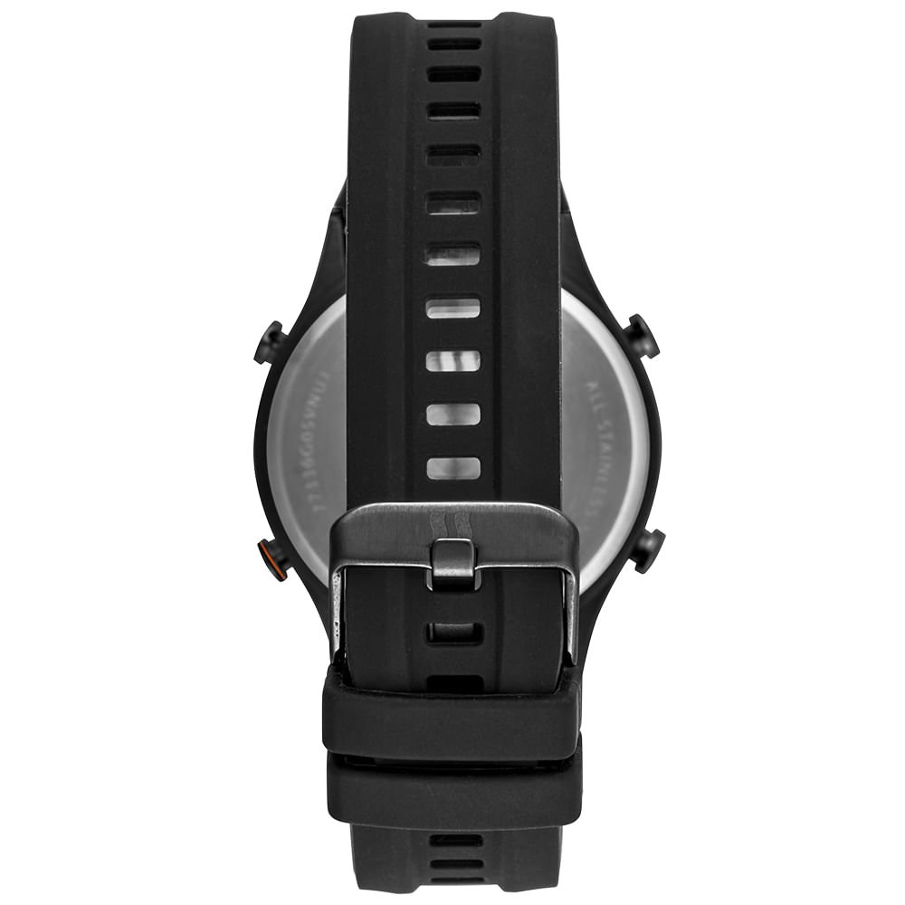 Relógio Masculino Digital Esportivo Silicone Preto Preto 4