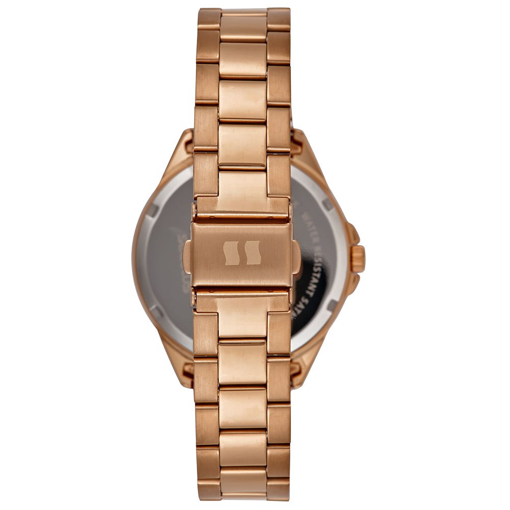 Relógio Feminino Analógico Cerâmica Facetada Rosé Dourado 4
