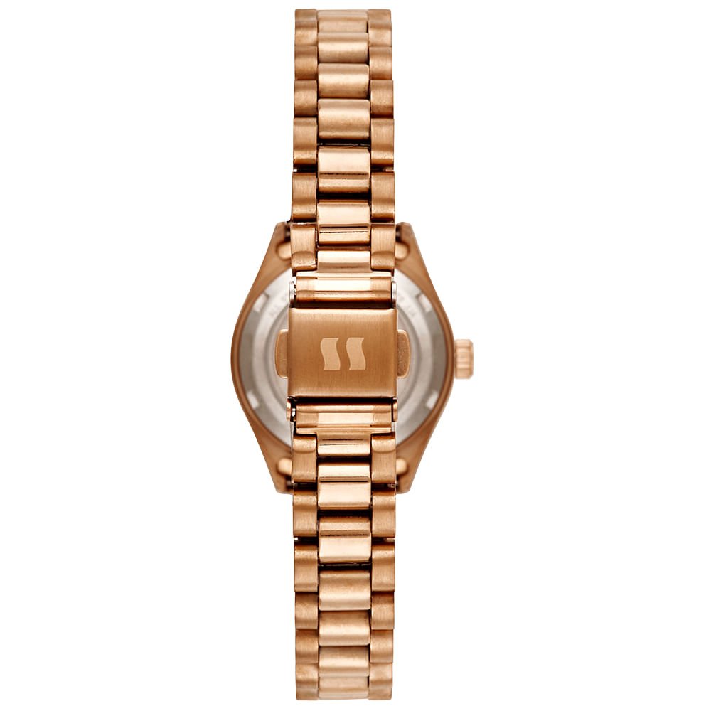 Relógio Feminino Aço Marrom Automático Index Cobre 4