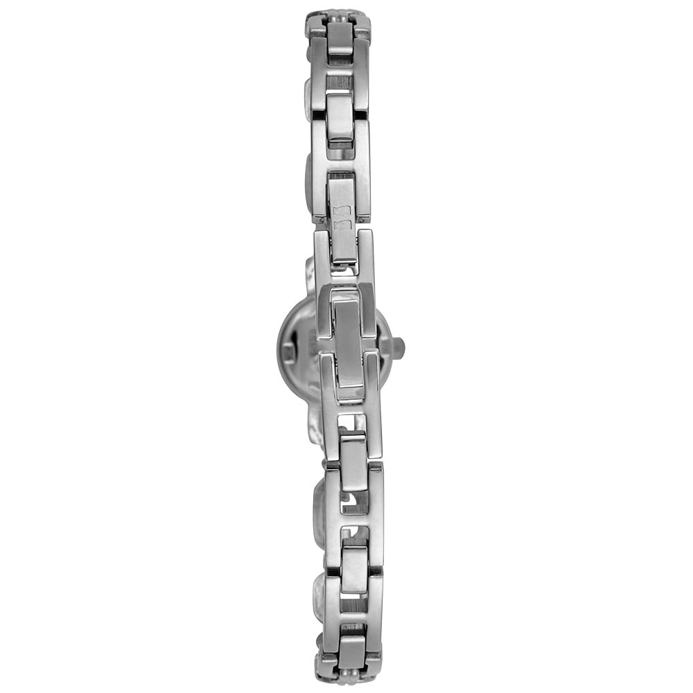 Relógio Feminino Prata Mini Pulseira Corrente Prata 4